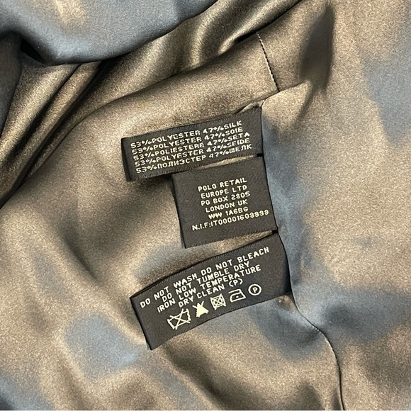 Ralph Lauren Black Label Y2K Vintage Corset Silk Mini Strapless Dress Sz 4 Gray - Picture 11 of 13